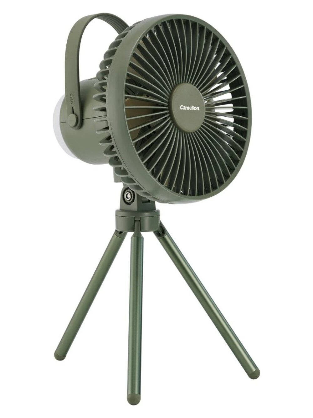 Camelion Rechargeable Camping Fan with LED Light – 2-in-1 Quiet Fan & Dimmable L